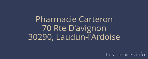 Pharmacie Carteron