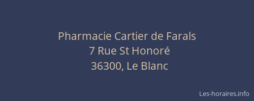 Pharmacie Cartier de Farals