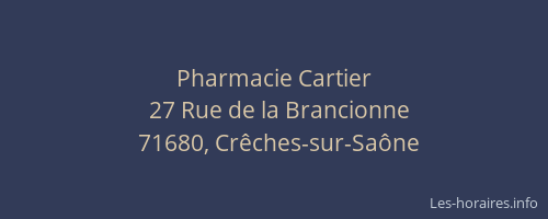 Pharmacie Cartier