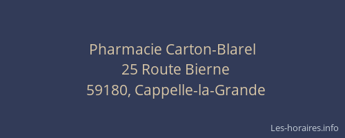 Pharmacie Carton-Blarel