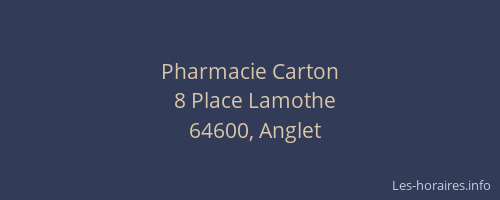 Pharmacie Carton