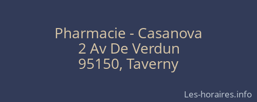 Pharmacie - Casanova