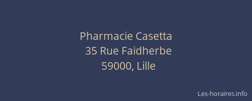 Pharmacie Casetta