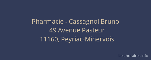 Pharmacie - Cassagnol Bruno