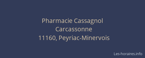 Pharmacie Cassagnol