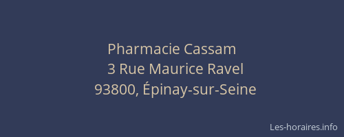 Pharmacie Cassam