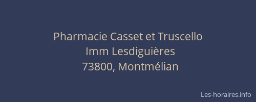 Pharmacie Casset et Truscello