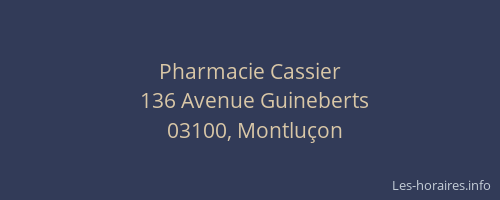 Pharmacie Cassier