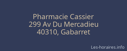 Pharmacie Cassier