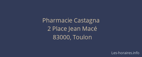 Pharmacie Castagna