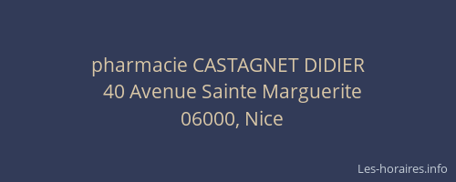 pharmacie CASTAGNET DIDIER