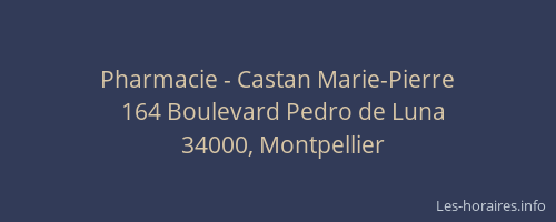 Pharmacie - Castan Marie-Pierre
