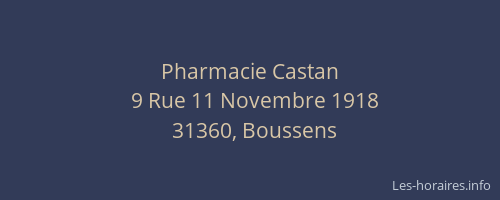 Pharmacie Castan