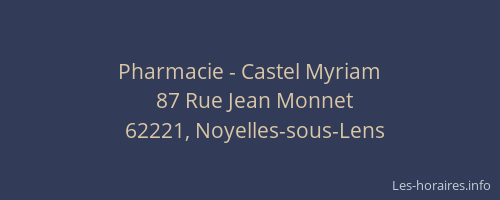 Pharmacie - Castel Myriam