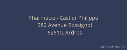 Pharmacie - Castier Philippe