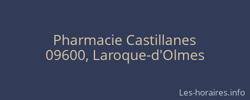 Pharmacie Castillanes
