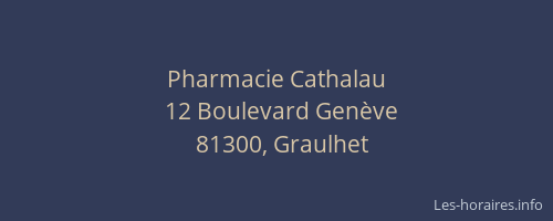 Pharmacie Cathalau
