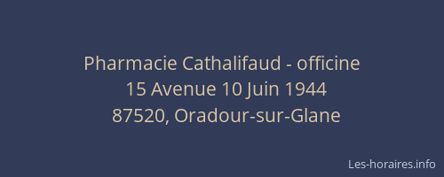 Pharmacie Cathalifaud - officine