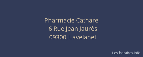 Pharmacie Cathare