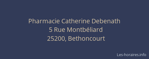 Pharmacie Catherine Debenath