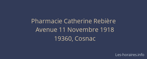 Pharmacie Catherine Rebière