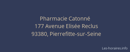 Pharmacie Catonné