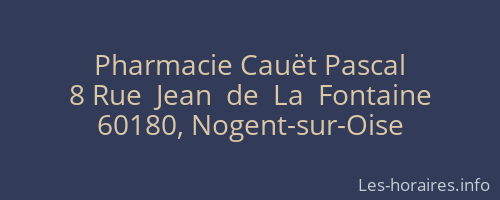 Pharmacie Cauët Pascal