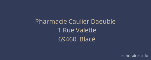 Pharmacie Caulier Daeuble