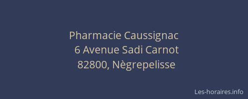 Pharmacie Caussignac