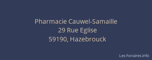 Pharmacie Cauwel-Samaille