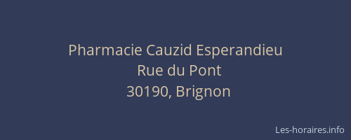 Pharmacie Cauzid Esperandieu