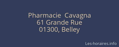 Pharmacie  Cavagna