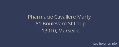Pharmacie Cavallere Marty