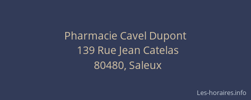 Pharmacie Cavel Dupont