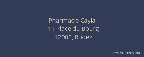 Pharmacie Cayla