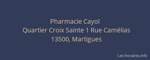 Pharmacie Cayol