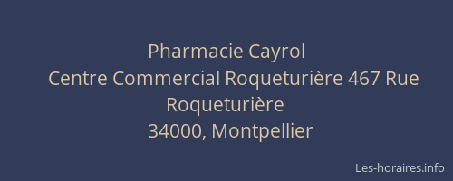 Pharmacie Cayrol