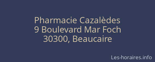 Pharmacie Cazalèdes