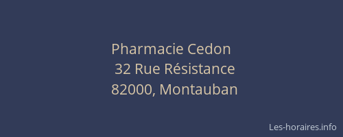 Pharmacie Cedon