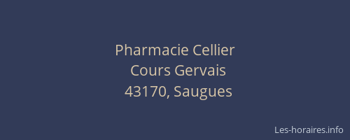 Pharmacie Cellier