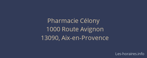 Pharmacie Célony