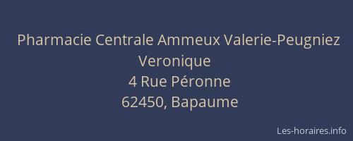 Pharmacie Centrale Ammeux Valerie-Peugniez Veronique