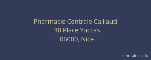 Pharmacie Centrale Caillaud
