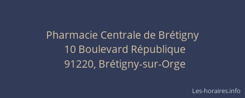 Pharmacie Centrale de Brétigny