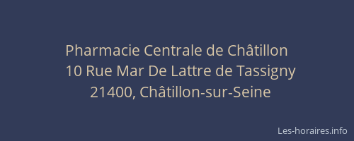 Pharmacie Centrale de Ch&acirc;tillon