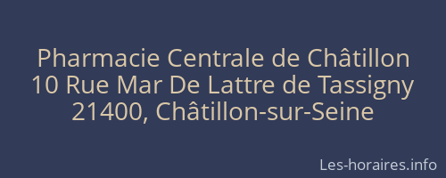 Pharmacie Centrale de Châtillon