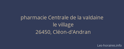 pharmacie Centrale de la valdaine