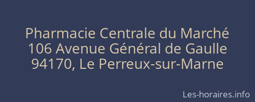 Pharmacie Centrale du Marché