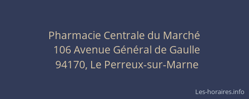 Pharmacie Centrale du March&eacute;