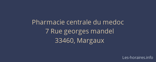 Pharmacie centrale du medoc